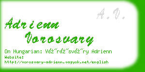 adrienn vorosvary business card